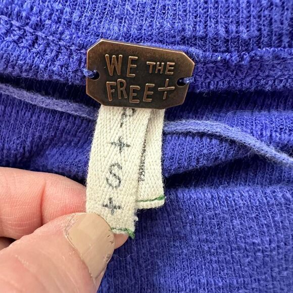 Free People We the Free Egyptian Blue Palisades Off the Shoulders sweater XS - Picture 5 of 8